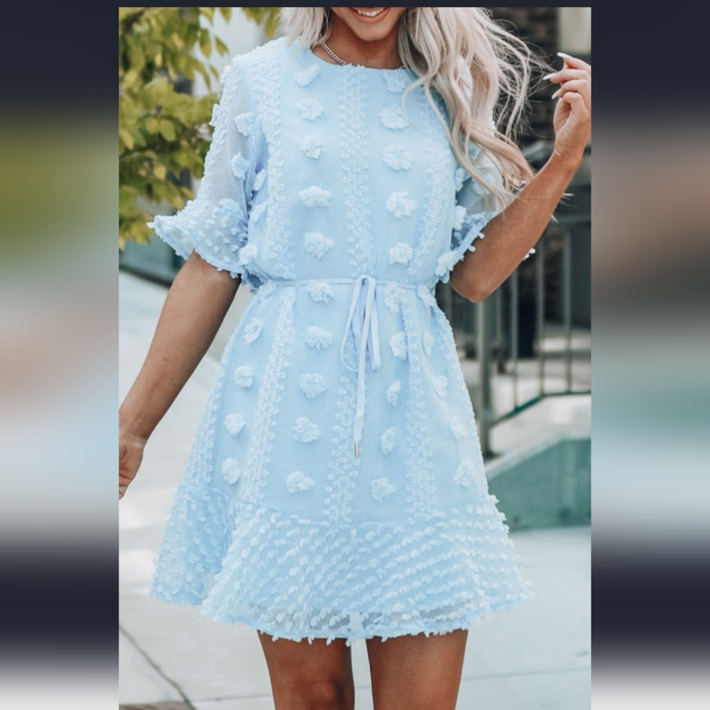 Swiss Dot Mini Dress - image 1